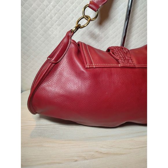 EUC Tommy Hilfiger PU Leather shoulder hobo bag braided handle purse Y2K vibes - Picture 4 of 11